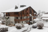 Annexe building facade in winter