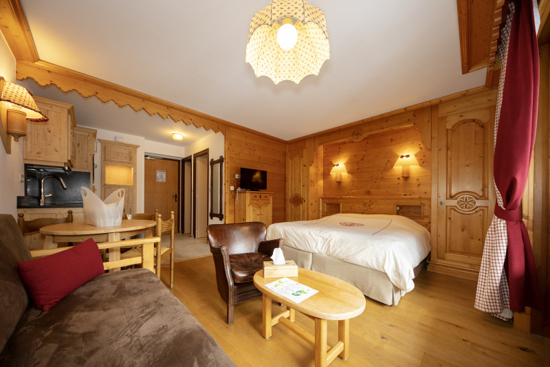 Studio de 3 personnes - © Hôtel Neige et Roc Studio de 3 personnes