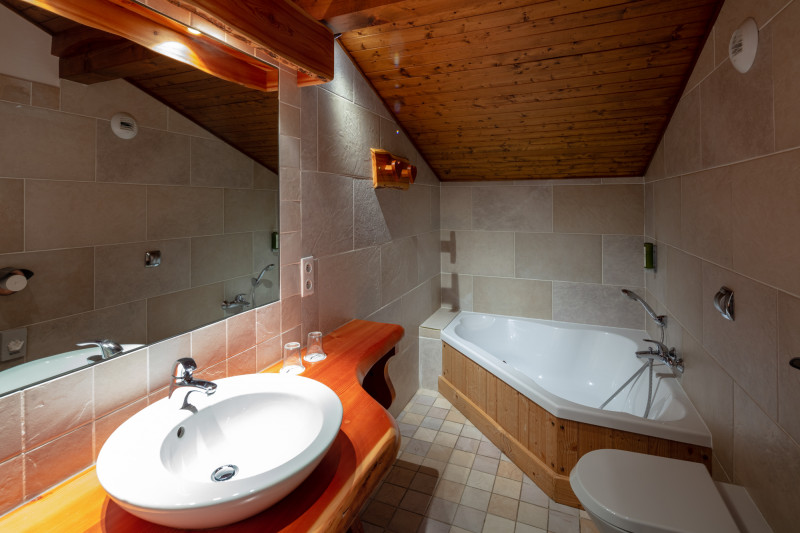 Salle de bain studio communicant - © DR / Neige et Roc Salle de bain studio communicant