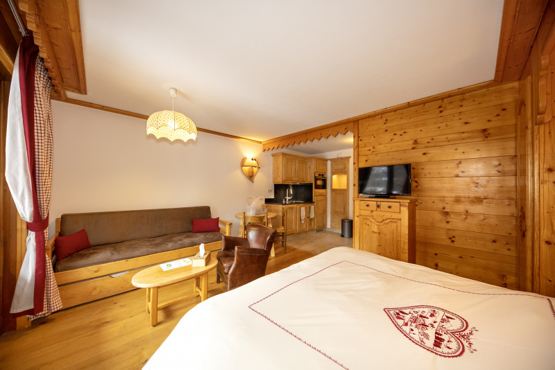 Studio de 3 personnes - © Hôtel Neige et Roc Studio de 3 personnes