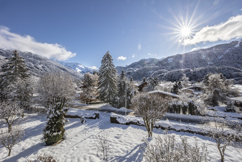 Vue depuis les studios sud - © Hôtel Neige et Roc Vue depuis les studios sud