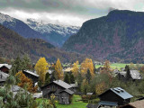 Vue du chalet à l'automne