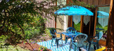 Ground floor at the edge of the woods, garden, terrace, town center_Samoëns