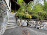 Escalier extérieur accès porte d'entrée