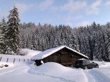Winter outdoor chalet