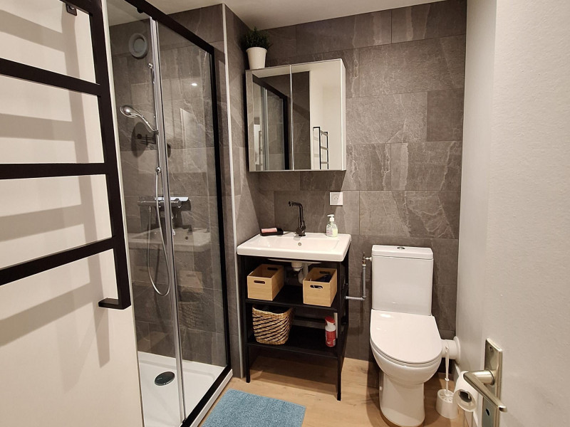 Bathroom with toilet and shower