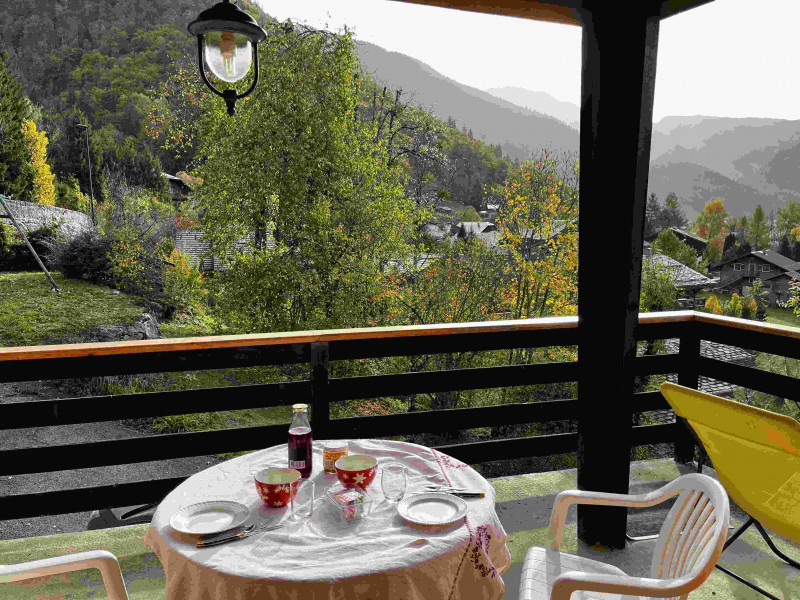 Terrace with garden furniture