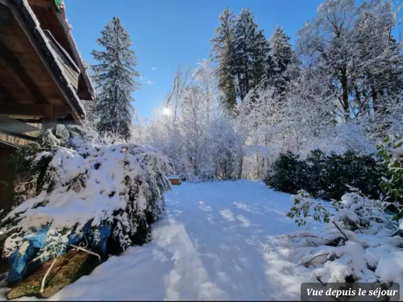 Ground floor at the edge of the woods, garden, terrace, town center_Samoëns