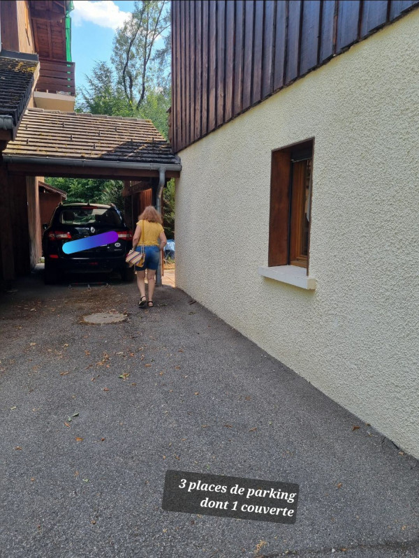 Ground floor at the edge of the woods, garden, terrace, town center_Samoëns