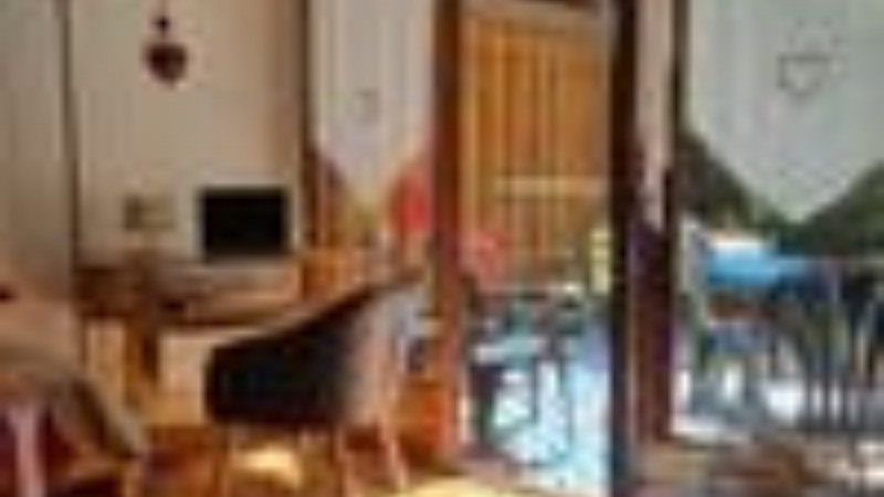 Ground floor at the edge of the woods, garden, terrace, town center_Samoëns