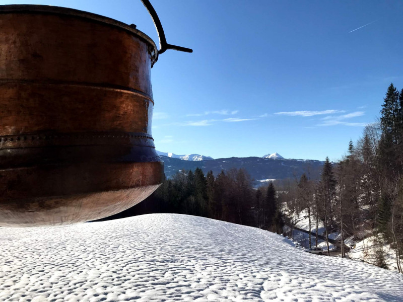 Chalet exterieur hiver