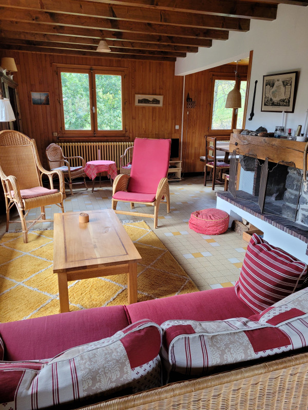 partie salon avec cheminée