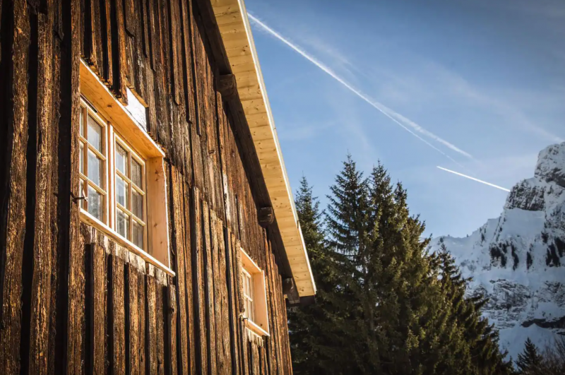 Exterieur haut du chalet