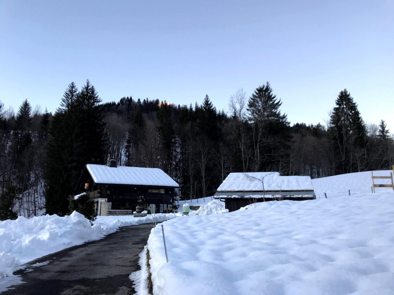 Chalet exterieur hiver
