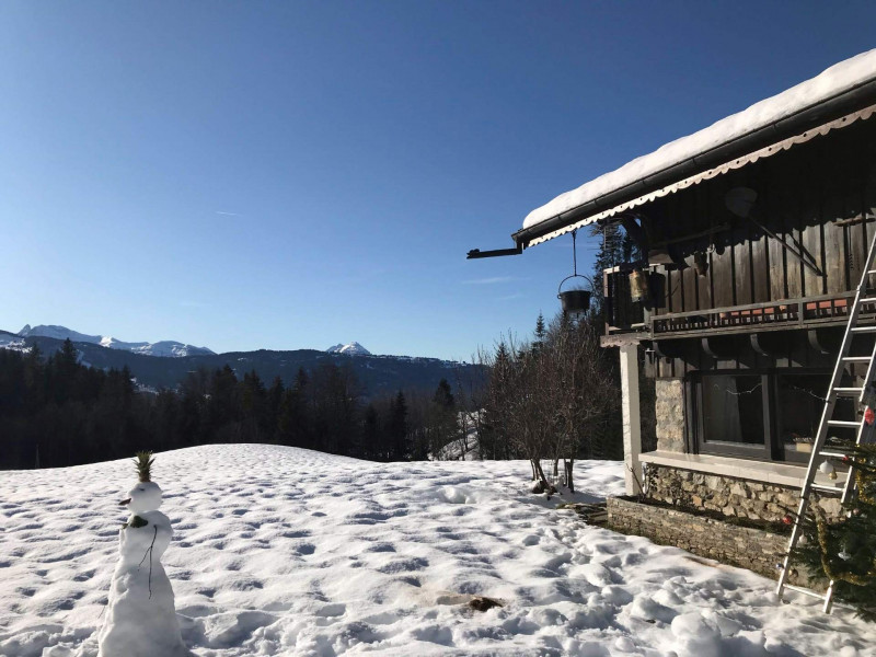 Chalet exterieur hiver